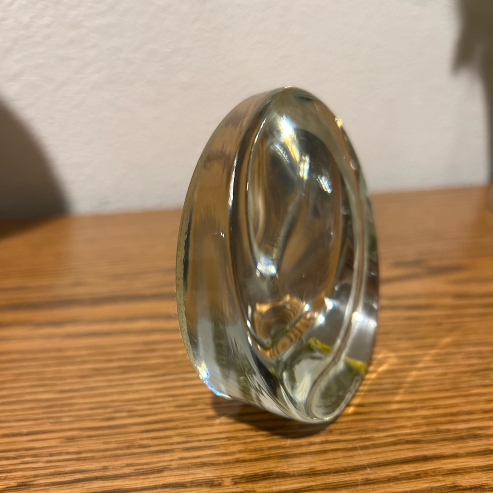 Holy Spirit Glass Paperweight Round Shaped Felt Bottom As Is Up Or Down - Picture 5 of 9